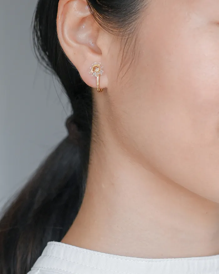 イヤリング 朝焼けのカモミール クリア2